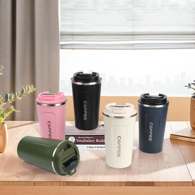 B01 - 0059 Double Vacuum Insulation 500ml Tumbler Stainless Steel Smart Water Bottle Coffee Mug Cups with Led Temperature Lid - Reboot Athletic Power – Santé, Sport et Récupération à domicile