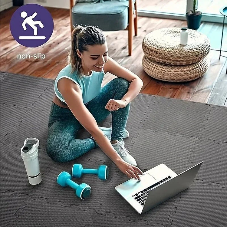 16 Pieces Thickened Interlocking Foam Floor Tiles Easy Assembly Fitness Training Rugs Soft Anti - Fall Interlocking Floor Mat - Reboot Athletic Power – Santé, Sport et Récupération à domicile