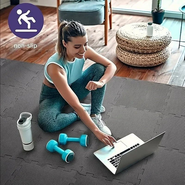 16 Pieces Thickened Interlocking Foam Floor Tiles Easy Assembly Fitness Training Rugs Soft Anti - Fall Interlocking Floor Mat - Reboot Athletic Power – Santé, Sport et Récupération à domicile