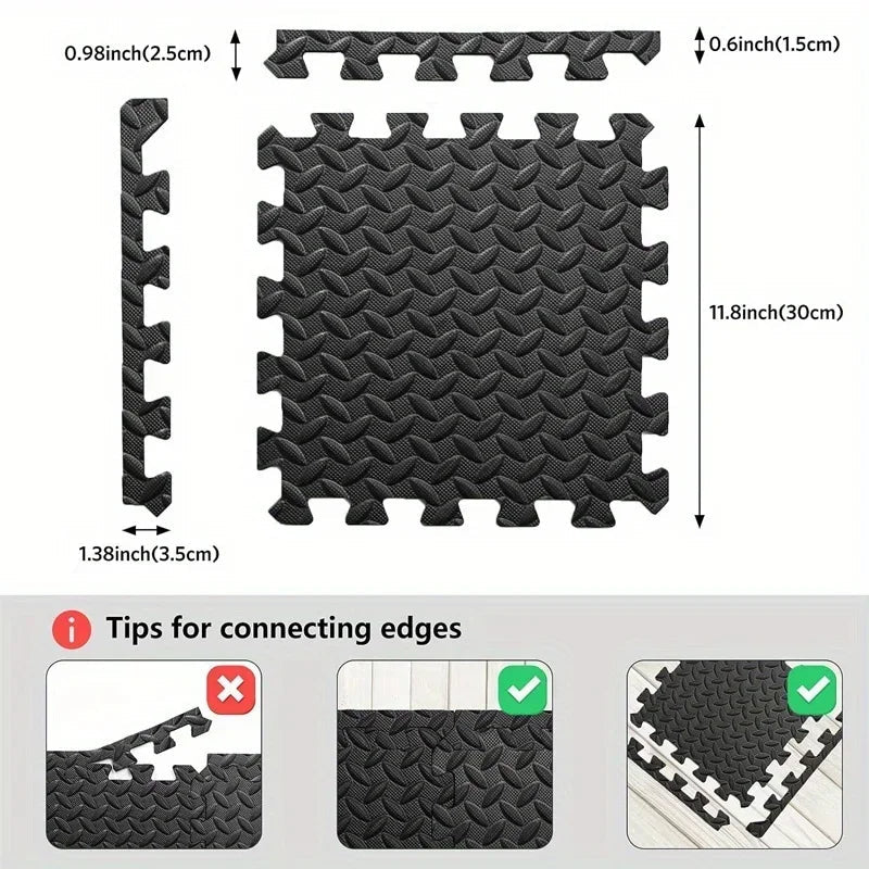 16 Pieces Thickened Interlocking Foam Floor Tiles Easy Assembly Fitness Training Rugs Soft Anti - Fall Interlocking Floor Mat - Reboot Athletic Power – Santé, Sport et Récupération à domicile