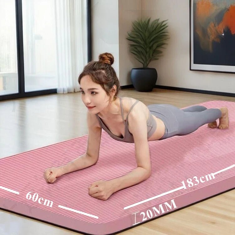 183×60cm Yoga mat sports fitness comfortable foam 20mm gymnastics mat Non - slip Thickenedthick yoga mat sports yoga and Pilates - Reboot Athletic Power – Santé, Sport et Récupération à domicile