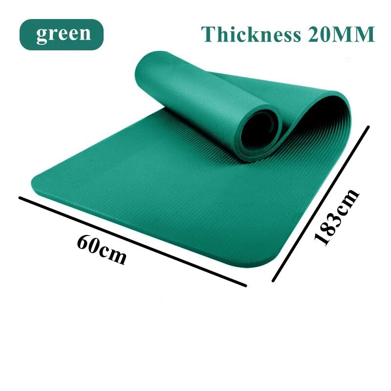 183×60cm Yoga mat sports fitness comfortable foam 20mm gymnastics mat Non - slip Thickenedthick yoga mat sports yoga and Pilates - Reboot Athletic Power – Santé, Sport et Récupération à domicile