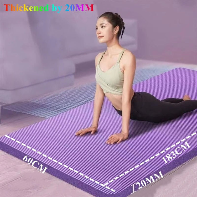 183×60cm Yoga mat sports fitness comfortable foam 20mm gymnastics mat Non - slip Thickenedthick yoga mat sports yoga and Pilates - Reboot Athletic Power – Santé, Sport et Récupération à domicile