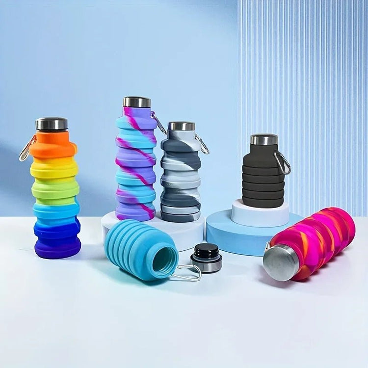 1pc Collapsible Silicone Water Bottle, Reuseable BPA Free Foldable BottlesPortable Hiking Cup For Outdoor Mountaineering Tours ﻿ - Reboot Athletic Power – Santé, Sport et Récupération à domicile
