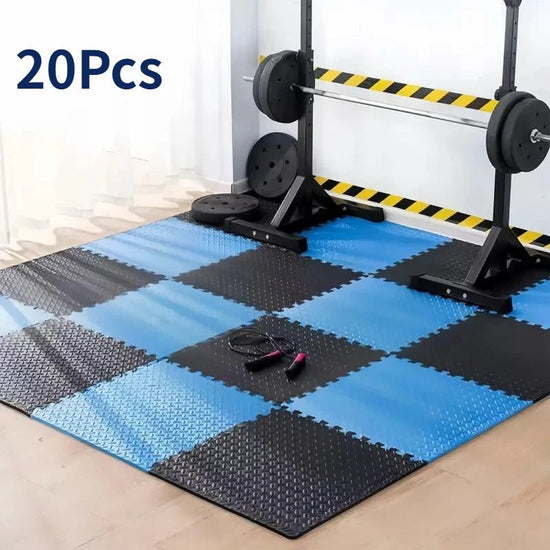 20 Piece Puzzle Fitness Mat Double Sided Interlocking Foam Floor Mat EVA Non Slip Mat Suitable for Yoga and Fitness Equipment - Reboot Athletic Power – Santé, Sport et Récupération à domicile
