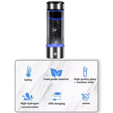 2025 Customizable Logo 420ml Alkaline Hydrogen Water Bottle Portable Intelligent USB Power Supply for Home Christmas Gift Idea - Reboot Athletic Power – Santé, Sport et Récupération à domicile
