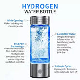 2025 Customizable Logo 420ml Alkaline Hydrogen Water Bottle Portable Intelligent USB Power Supply for Home Christmas Gift Idea - Reboot Athletic Power – Santé, Sport et Récupération à domicile
