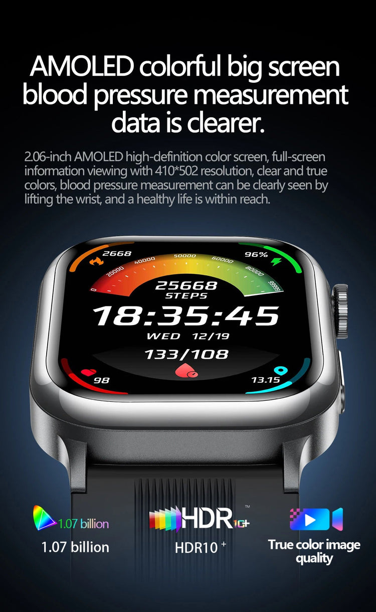 2025 New For XIAOMI Ultra Air Bag SmartWatch Men Blood Fat ECG+PPG Blood Pressure Broadcast NFC HD BT Call Health Bracelet Woman - Reboot Athletic Power – Santé, Sport et Récupération à domicile