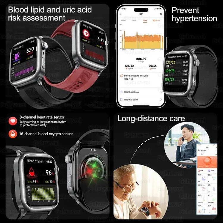 2025 New For XIAOMI Ultra Air Bag SmartWatch Men Blood Fat ECG+PPG Blood Pressure Broadcast NFC HD BT Call Health Bracelet Woman - Reboot Athletic Power – Santé, Sport et Récupération à domicile