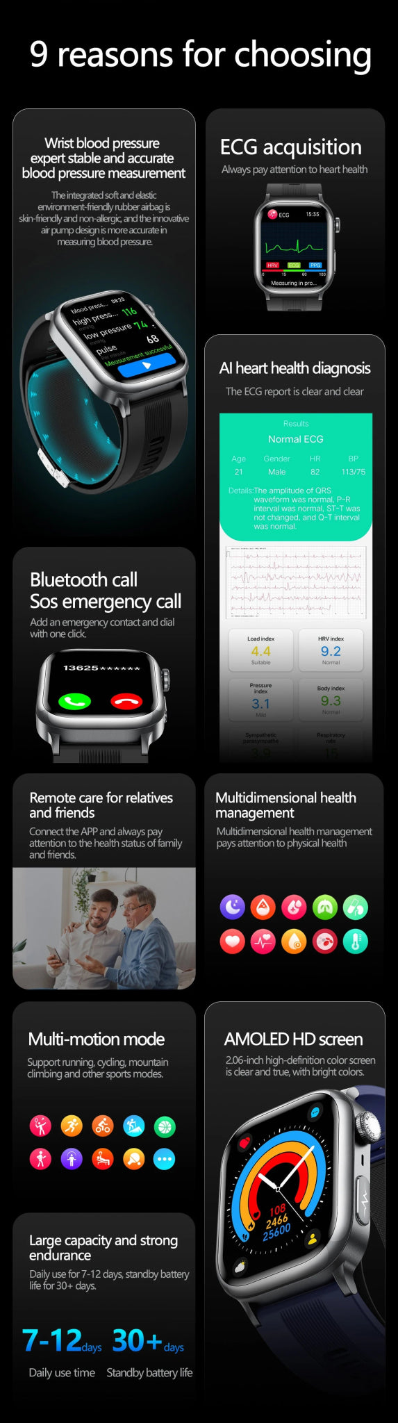 2025 New For XIAOMI Ultra Air Bag SmartWatch Men Blood Fat ECG+PPG Blood Pressure Broadcast NFC HD BT Call Health Bracelet Woman - Reboot Athletic Power – Santé, Sport et Récupération à domicile