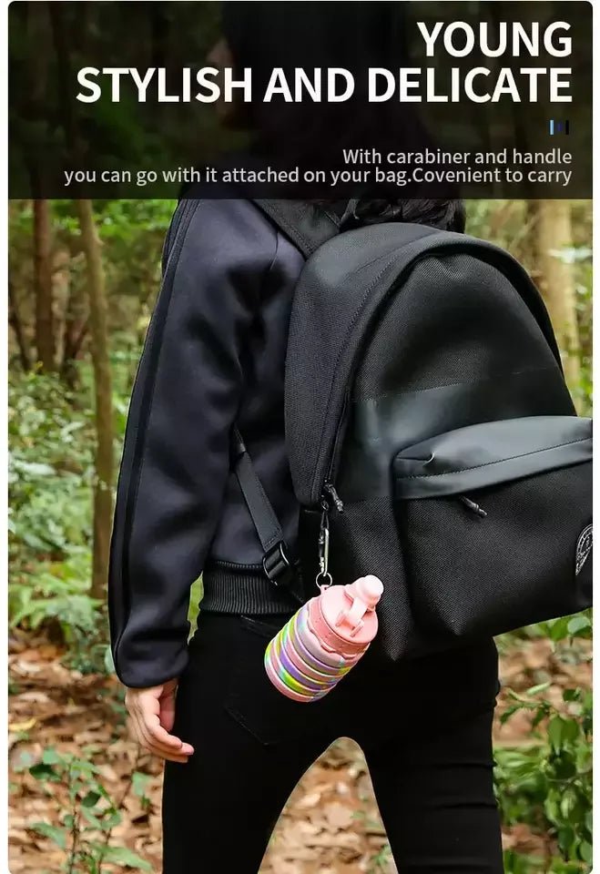 2025 New TW Foldable Silicone Sports Drink Water Bottle Expandable Drinking Cup Silicone Collapsible Cup for Hiking CLASSIC - Reboot Athletic Power – Santé, Sport et Récupération à domicile