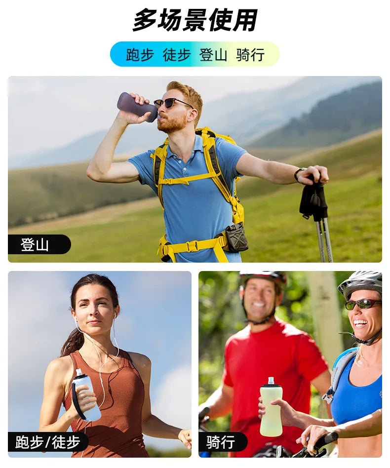 350ml Portable Sports Water Bottle Foldable Lightweight for Outdoor Running Cycling Camping Fitness Enthusiasts Cyclists Hikers - Reboot Athletic Power – Santé, Sport et Récupération à domicile