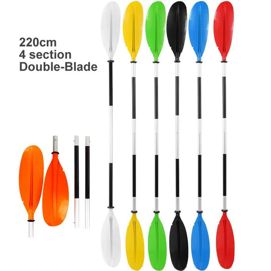 4 section aluminium paddle double blade kayak raft oar 220cm inflatable boat fishing surf sup board stnad up paddle surfboard - Reboot Athletic Power – Santé, Sport et Récupération à domicile