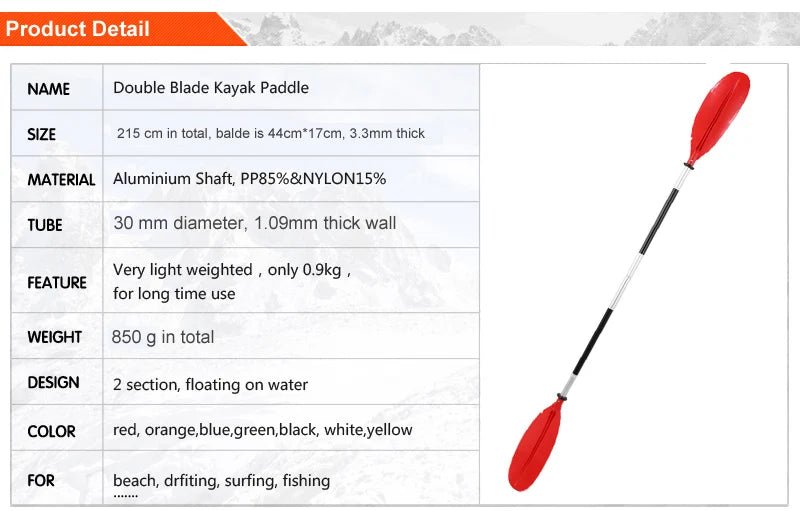 4 section aluminium paddle double blade kayak raft oar 220cm inflatable boat fishing surf sup board stnad up paddle surfboard - Reboot Athletic Power – Santé, Sport et Récupération à domicile