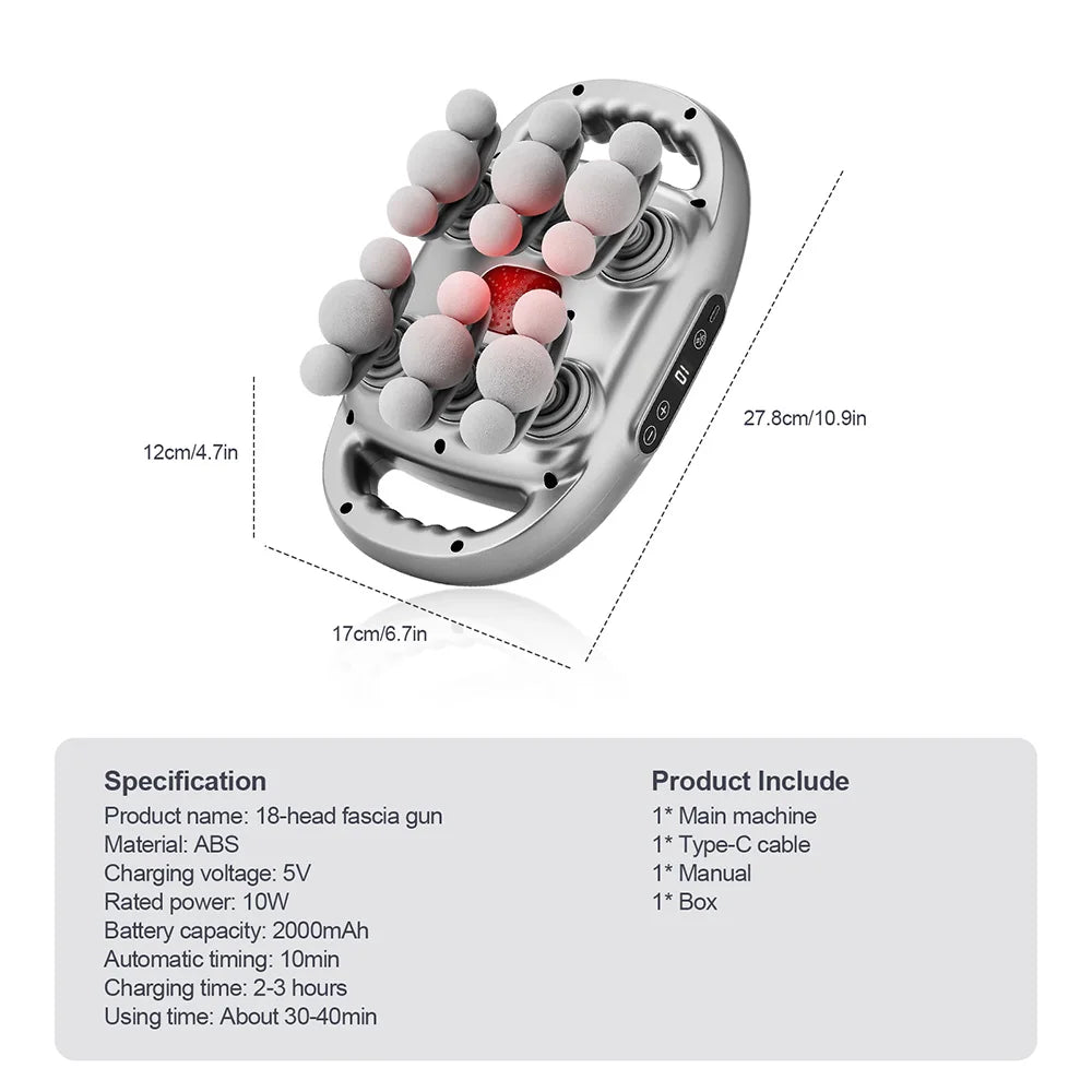 42 - Heads Fascia Gun High - Frequency Vibration Body Massage Gun Back and Waist Massager Neck Shoulder Massager Muscle masajeador - Reboot Athletic Power – Santé, Sport et Récupération à domicile