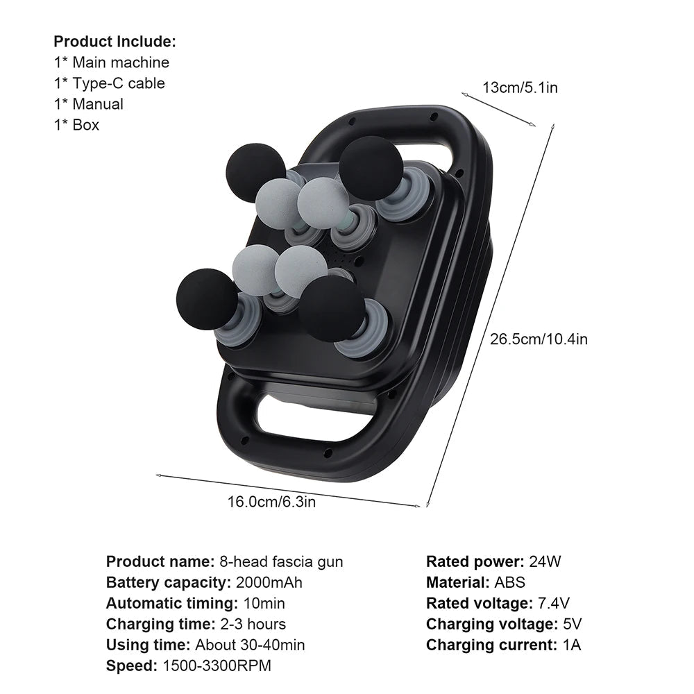 42 - Heads Fascia Gun High - Frequency Vibration Body Massage Gun Back and Waist Massager Neck Shoulder Massager Muscle masajeador - Reboot Athletic Power – Santé, Sport et Récupération à domicile