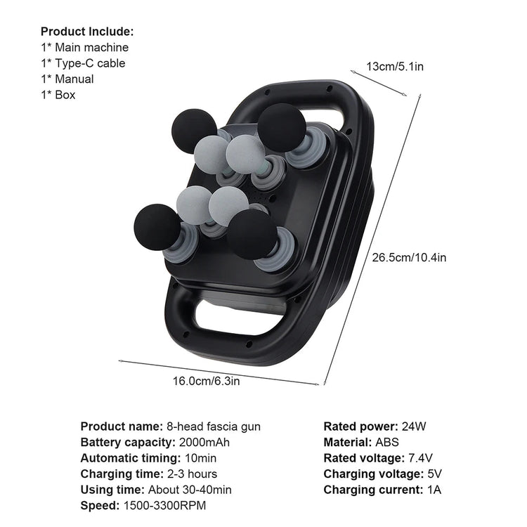 42 - Heads Fascia Gun High - Frequency Vibration Body Massage Gun Back and Waist Massager Neck Shoulder Massager Muscle masajeador - Reboot Athletic Power – Santé, Sport et Récupération à domicile