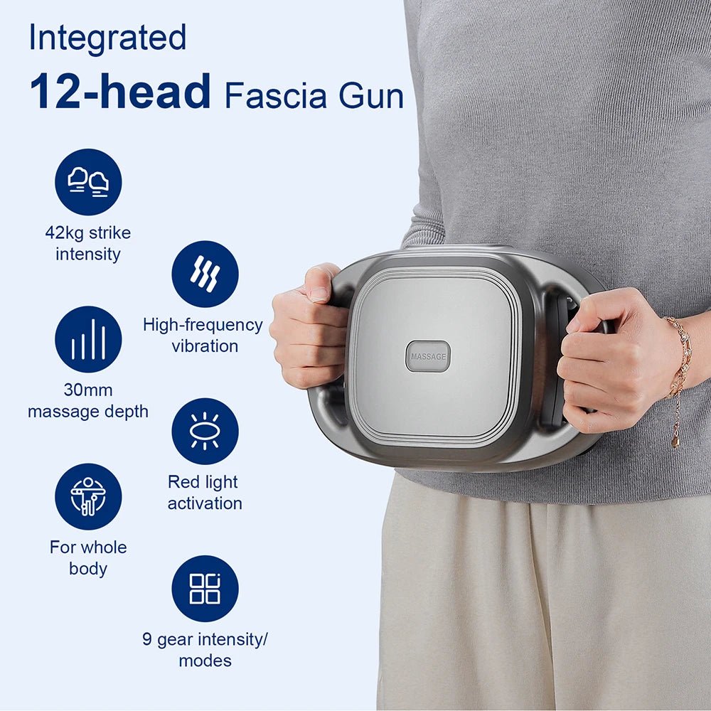 42 - Heads Fascia Gun High - Frequency Vibration Body Massage Gun Back and Waist Massager Neck Shoulder Massager Muscle masajeador - Reboot Athletic Power – Santé, Sport et Récupération à domicile