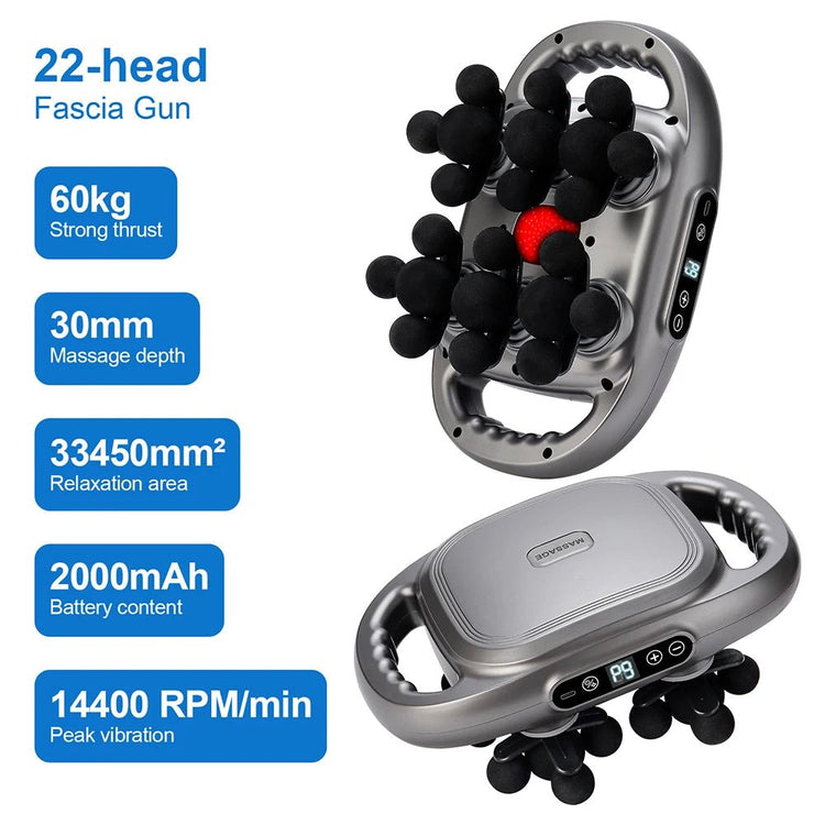 42 - Heads Fascia Gun High - Frequency Vibration Body Massage Gun Back and Waist Massager Neck Shoulder Massager Muscle masajeador - Reboot Athletic Power – Santé, Sport et Récupération à domicile