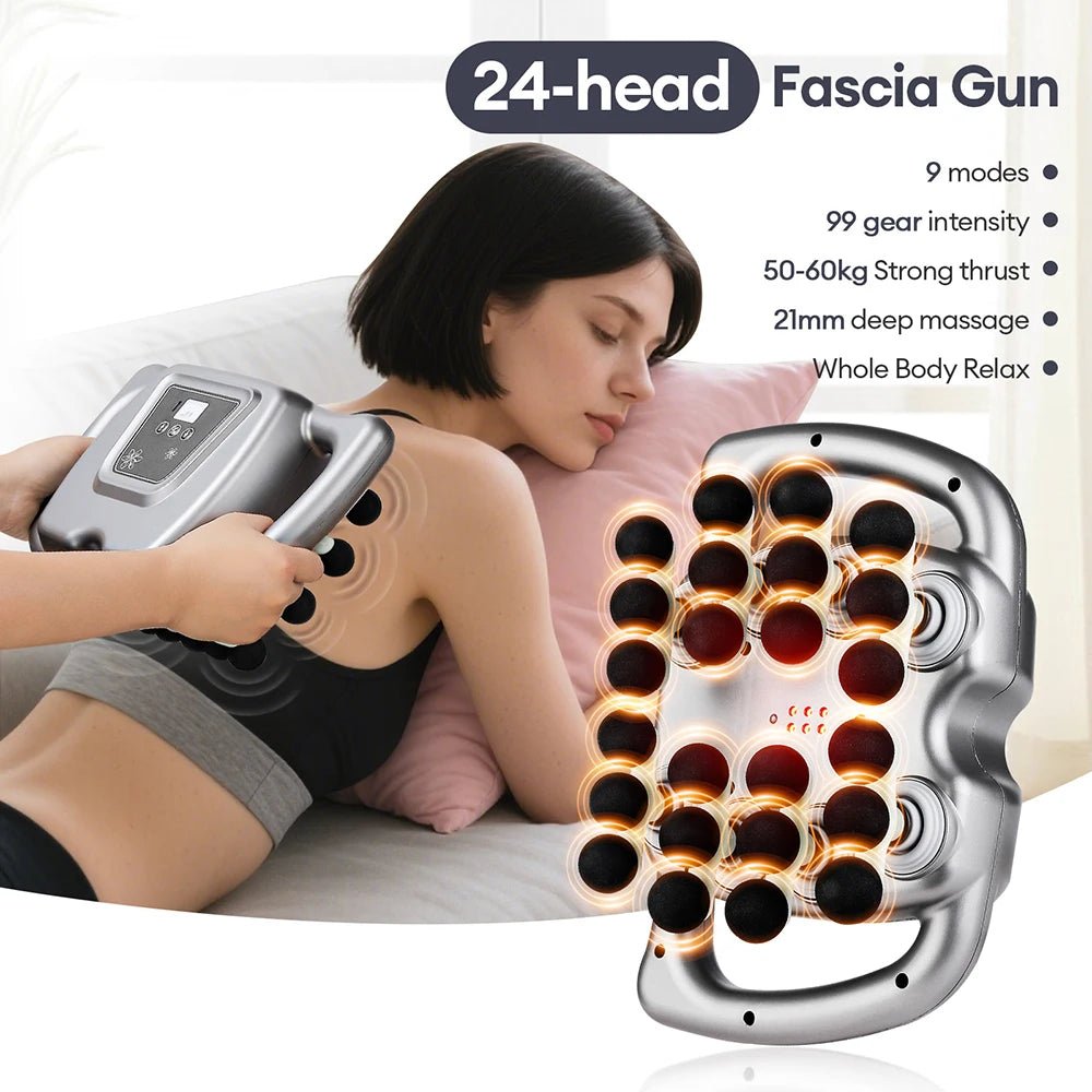 42 - Heads Fascia Gun High - Frequency Vibration Body Massage Gun Back and Waist Massager Neck Shoulder Massager Muscle masajeador - Reboot Athletic Power – Santé, Sport et Récupération à domicile