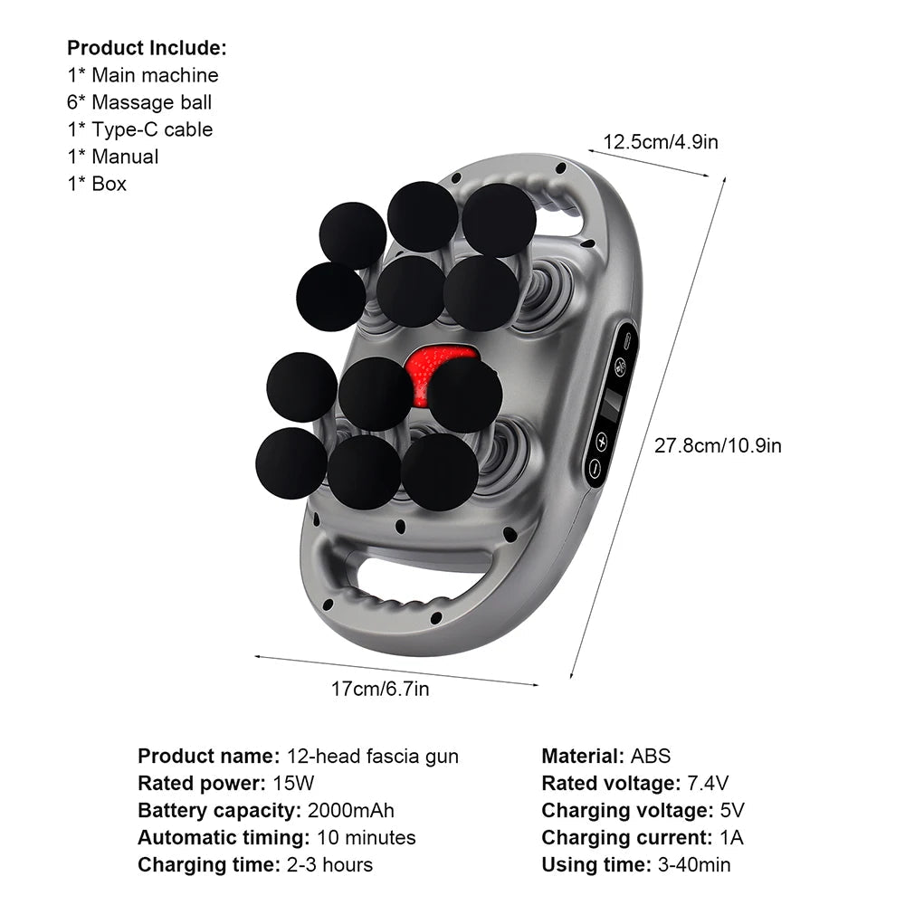 42 - Heads Fascia Gun High - Frequency Vibration Body Massage Gun Back and Waist Massager Neck Shoulder Massager Muscle masajeador - Reboot Athletic Power – Santé, Sport et Récupération à domicile