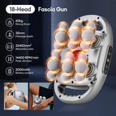 42 - Heads Fascia Gun High - Frequency Vibration Body Massage Gun Back and Waist Massager Neck Shoulder Massager Muscle masajeador - Reboot Athletic Power – Santé, Sport et Récupération à domicile