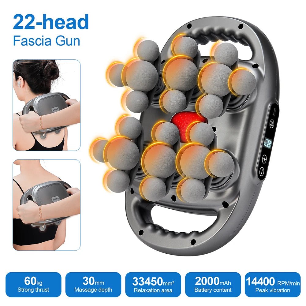 42 - Heads Fascia Gun High - Frequency Vibration Body Massage Gun Back and Waist Massager Neck Shoulder Massager Muscle masajeador - Reboot Athletic Power – Santé, Sport et Récupération à domicile