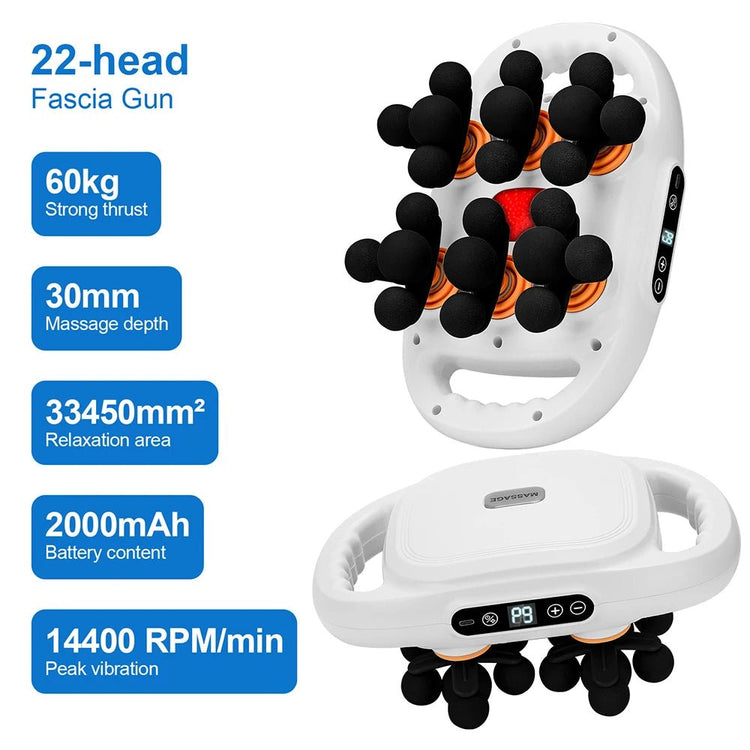 42 - Heads Fascia Gun High - Frequency Vibration Body Massage Gun Back and Waist Massager Neck Shoulder Massager Muscle masajeador - Reboot Athletic Power – Santé, Sport et Récupération à domicile