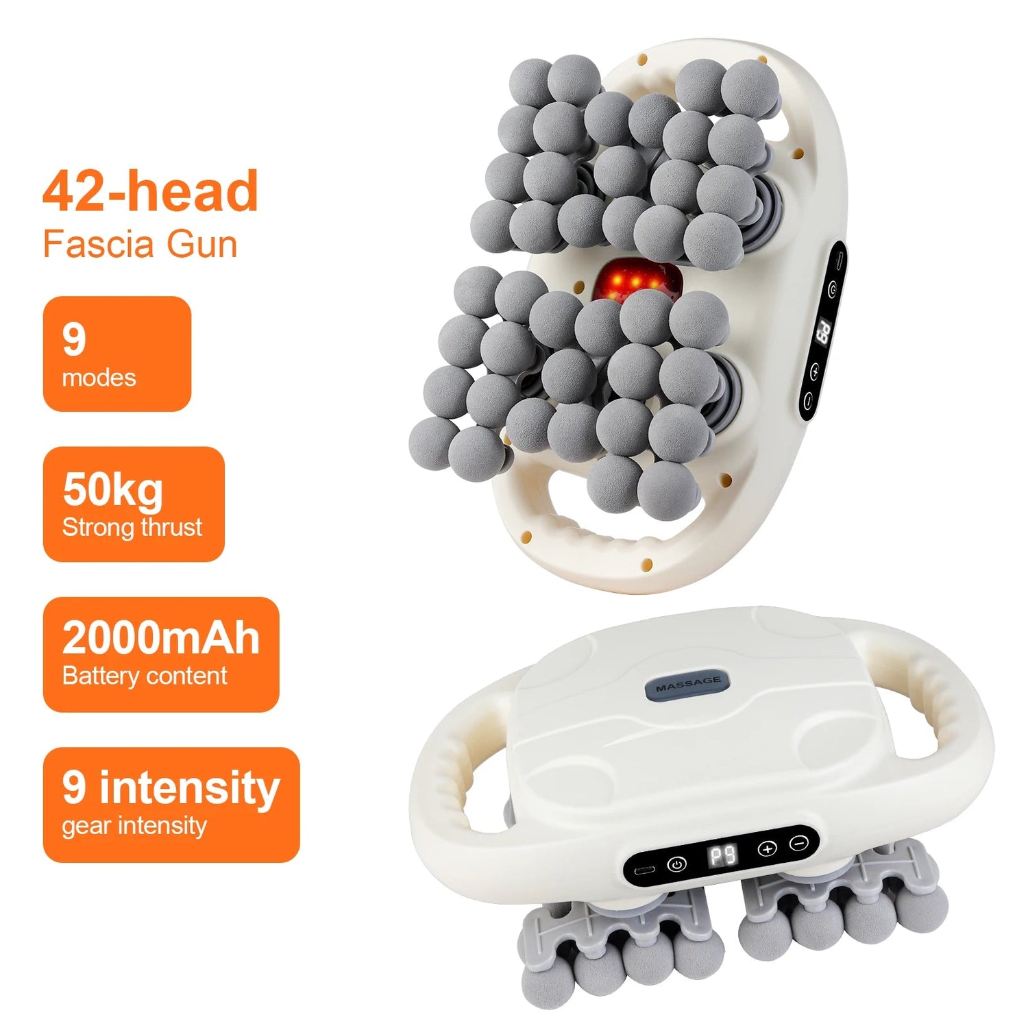 42 - Heads Fascia Gun High - Frequency Vibration Body Massage Gun Back and Waist Massager Neck Shoulder Massager Muscle masajeador - Reboot Athletic Power – Santé, Sport et Récupération à domicile