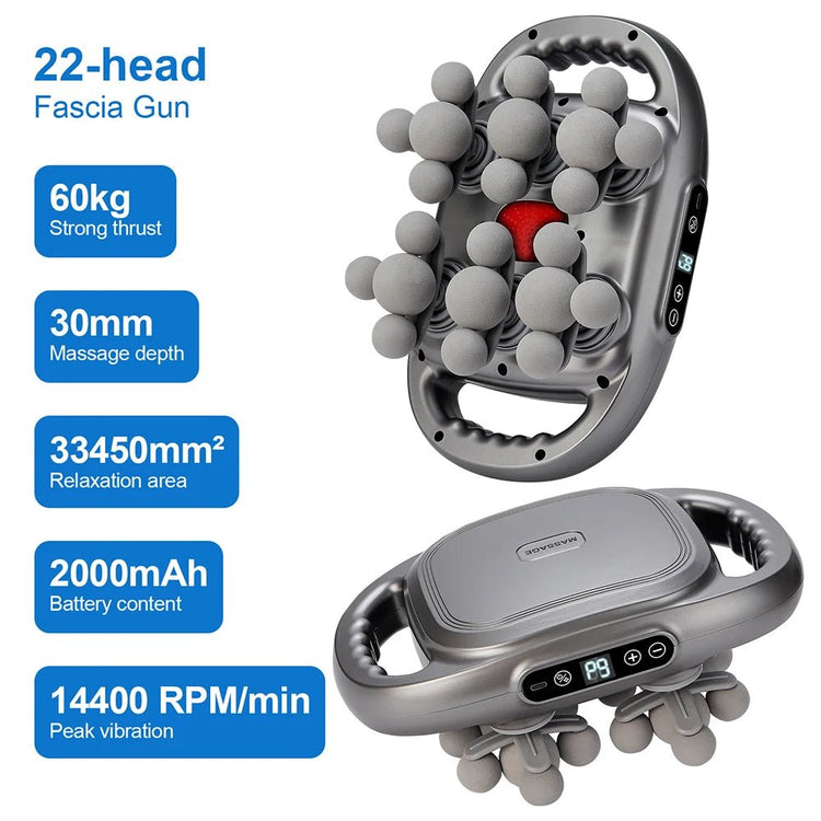 42 - Heads Fascia Gun High - Frequency Vibration Body Massage Gun Back and Waist Massager Neck Shoulder Massager Muscle masajeador - Reboot Athletic Power – Santé, Sport et Récupération à domicile