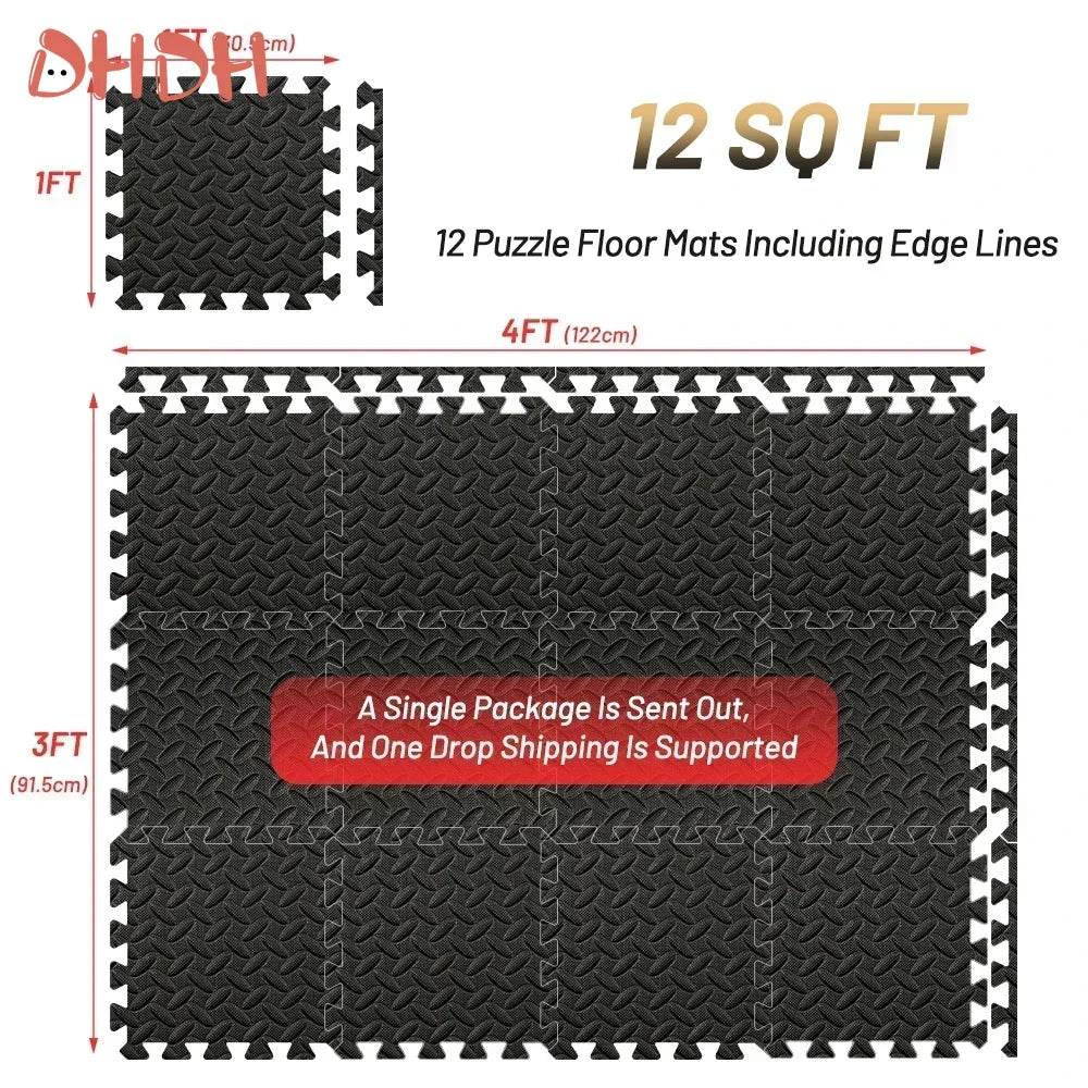 4~20Pcs Puzzle Fitness Mat, Eva Interlocking Foam Floor Tiles for Home Gym, Home Gym Equipment Mat, Non - Slip Floor Mat for Kids - Reboot Athletic Power – Santé, Sport et Récupération à domicile