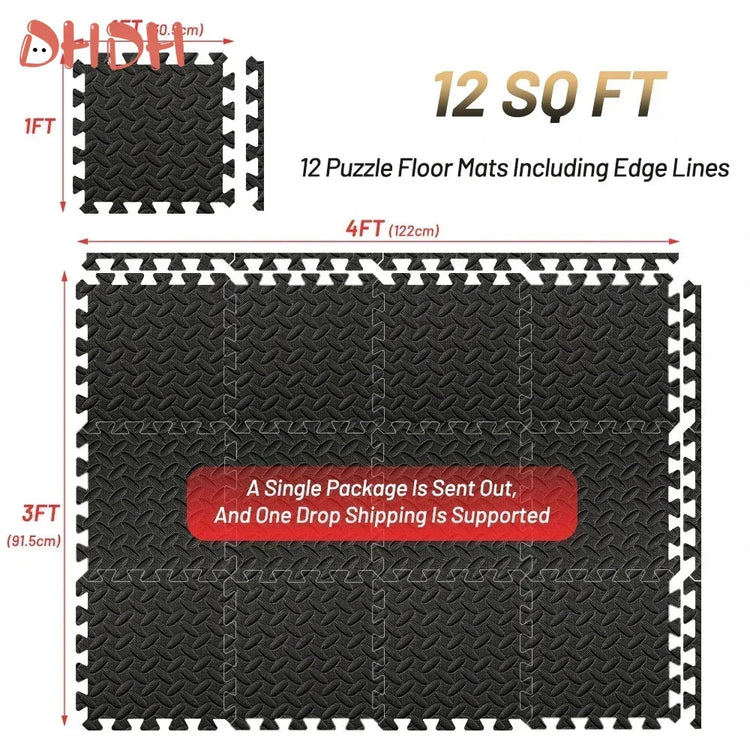 4~20Pcs Puzzle Fitness Mat, Eva Interlocking Foam Floor Tiles for Home Gym, Home Gym Equipment Mat, Non - Slip Floor Mat for Kids - Reboot Athletic Power – Santé, Sport et Récupération à domicile