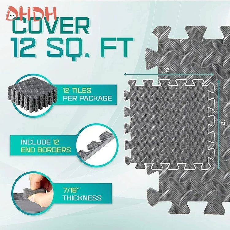 4~20Pcs Puzzle Fitness Mat, Eva Interlocking Foam Floor Tiles for Home Gym, Home Gym Equipment Mat, Non - Slip Floor Mat for Kids - Reboot Athletic Power – Santé, Sport et Récupération à domicile