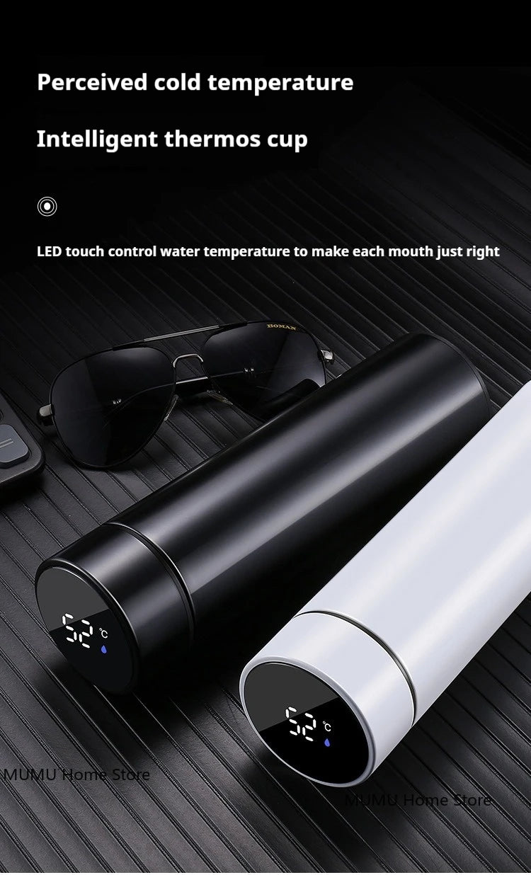 500ML Intelligent Temperature Thermos Bottle Stainless Steel Insulated Cup Portable Vacuum Flask Keeps Cold and Heat Thermal Mug - Reboot Athletic Power – Santé, Sport et Récupération à domicile