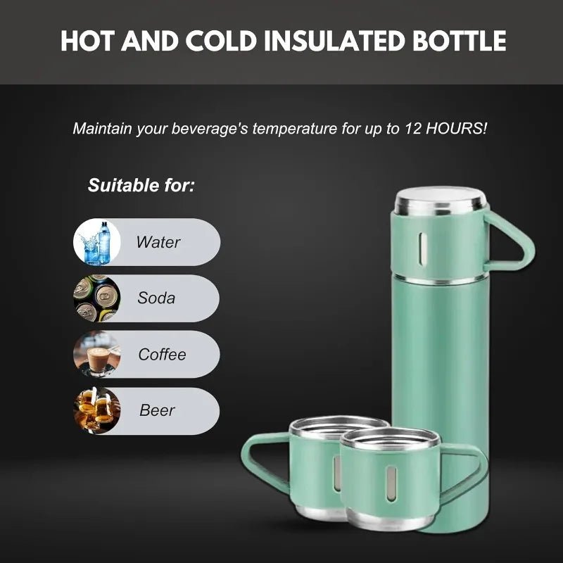 500ML Stainless Steel Vacuum Flask Gift Set Office Business Style Thermos Bottle Outdoor Hot Water Thermal Insulation Have Gift - Reboot Athletic Power – Santé, Sport et Récupération à domicile