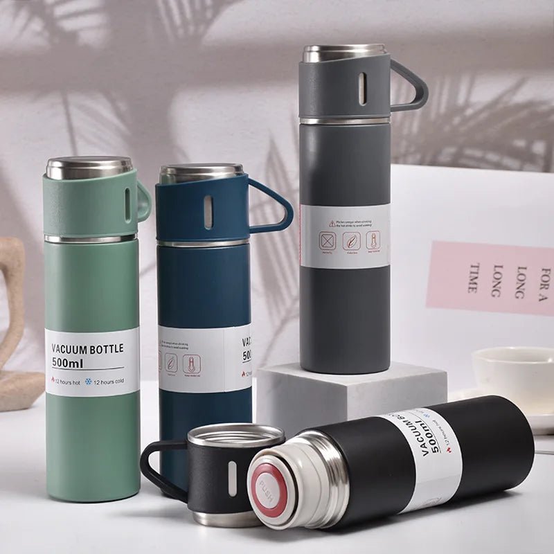 500ML Stainless Steel Vacuum Flask Gift Set Office Business Style Thermos Bottle Outdoor Hot Water Thermal Insulation Have Gift - Reboot Athletic Power – Santé, Sport et Récupération à domicile