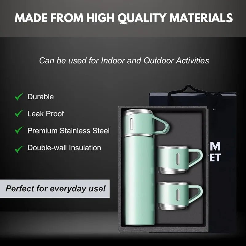 500ML Stainless Steel Vacuum Flask Gift Set Office Business Style Thermos Bottle Outdoor Hot Water Thermal Insulation Have Gift - Reboot Athletic Power – Santé, Sport et Récupération à domicile