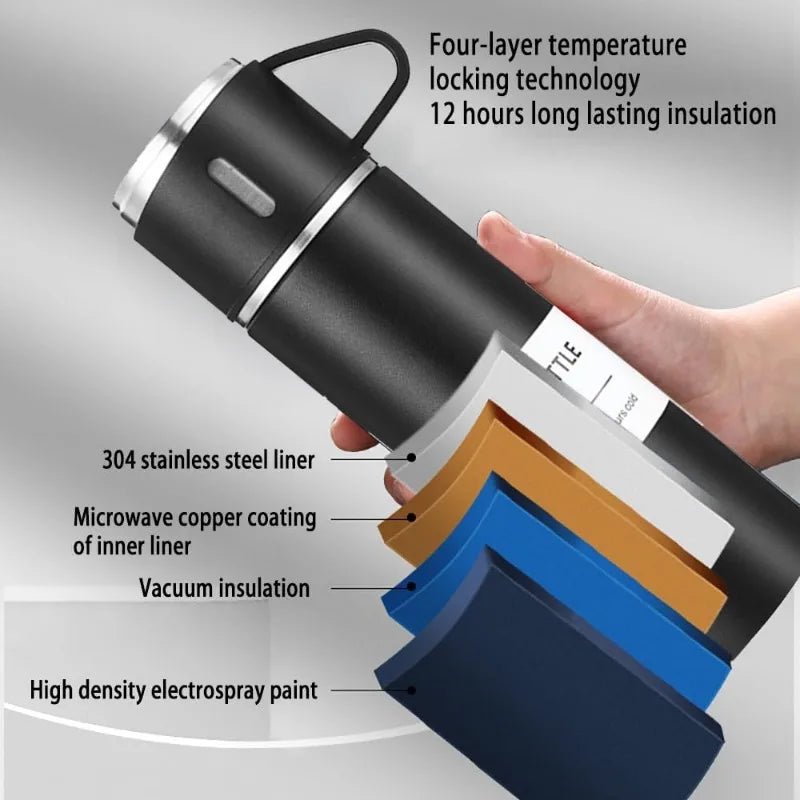 500ML Stainless Steel Vacuum Flask Gift Set Office Business Style Thermos Bottle Outdoor Hot Water Thermal Insulation Have Gift - Reboot Athletic Power – Santé, Sport et Récupération à domicile