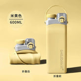 600ml Collapsible Sports Water Bottle Food - Grade Silicone Flip - Top Straw Cup with Handle for Outdoor Hiking Cycling Camping - Reboot Athletic Power – Santé, Sport et Récupération à domicile