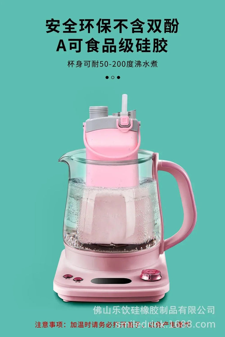 600ml Collapsible Sports Water Bottle Food - Grade Silicone Flip - Top Straw Cup with Handle for Outdoor Hiking Cycling Camping - Reboot Athletic Power – Santé, Sport et Récupération à domicile