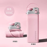 600ml Collapsible Sports Water Bottle Food - Grade Silicone Flip - Top Straw Cup with Handle for Outdoor Hiking Cycling Camping - Reboot Athletic Power – Santé, Sport et Récupération à domicile