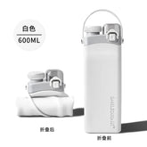 600ml Collapsible Sports Water Bottle Food - Grade Silicone Flip - Top Straw Cup with Handle for Outdoor Hiking Cycling Camping - Reboot Athletic Power – Santé, Sport et Récupération à domicile