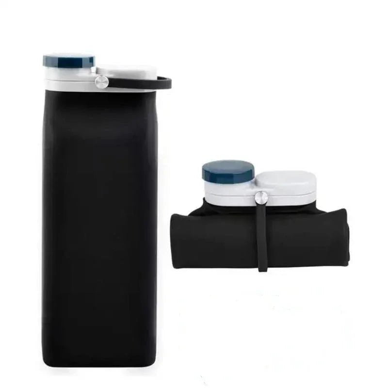 600ML Collapsible Water Bottles Cups Leakproof Valve Foldable Travel Silicone Water Bottle Cup for Gym Camping Hiking Sports - Reboot Athletic Power – Santé, Sport et Récupération à domicile
