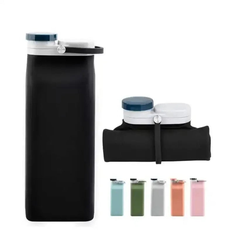 600ML Collapsible Water Bottles Cups Leakproof Valve Foldable Travel Silicone Water Bottle Cup for Gym Camping Hiking Sports - Reboot Athletic Power – Santé, Sport et Récupération à domicile