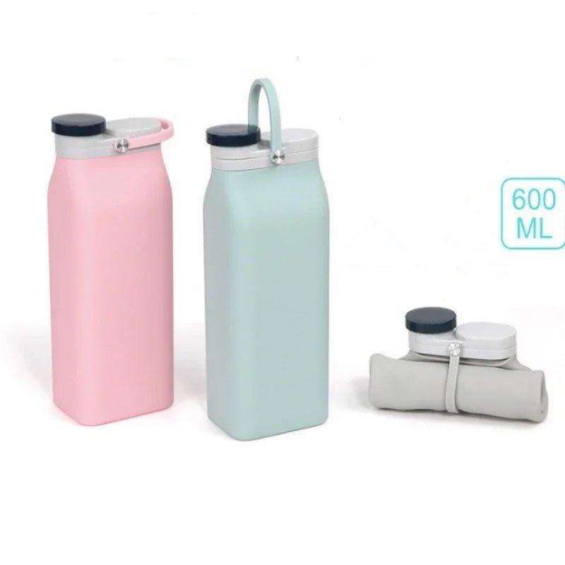 600ML Collapsible Water Bottles Cups Leakproof Valve Foldable Travel Silicone Water Bottle Cup for Gym Camping Hiking Sports - Reboot Athletic Power – Santé, Sport et Récupération à domicile