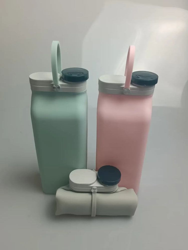 600ML Collapsible Water Bottles Cups Leakproof Valve Foldable Travel Silicone Water Bottle Cup for Gym Camping Hiking Sports - Reboot Athletic Power – Santé, Sport et Récupération à domicile