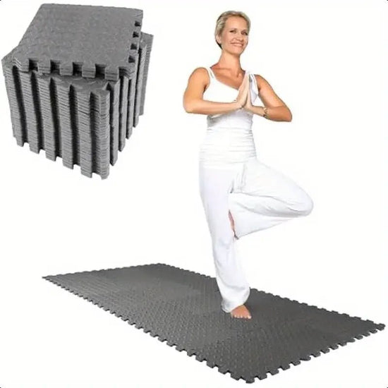 8/16pcs Interlocking Foam Floor Tiles Easy Assembly Fitness Training Rugs Soft Anti - Fall Interlocking Floor Mat Home Yoga Mat - Reboot Athletic Power – Santé, Sport et Récupération à domicile