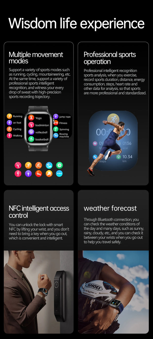 2025 New For XIAOMI Ultra Air Bag SmartWatch Men Blood Fat ECG+PPG Blood Pressure Broadcast NFC HD BT Call Health Bracelet Woman