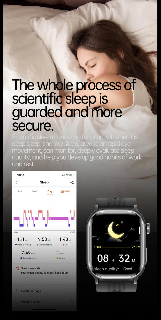 2025 New For XIAOMI Ultra Air Bag SmartWatch Men Blood Fat ECG+PPG Blood Pressure Broadcast NFC HD BT Call Health Bracelet Woman