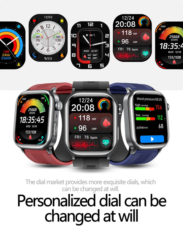 2025 New For XIAOMI Ultra Air Bag SmartWatch Men Blood Fat ECG+PPG Blood Pressure Broadcast NFC HD BT Call Health Bracelet Woman